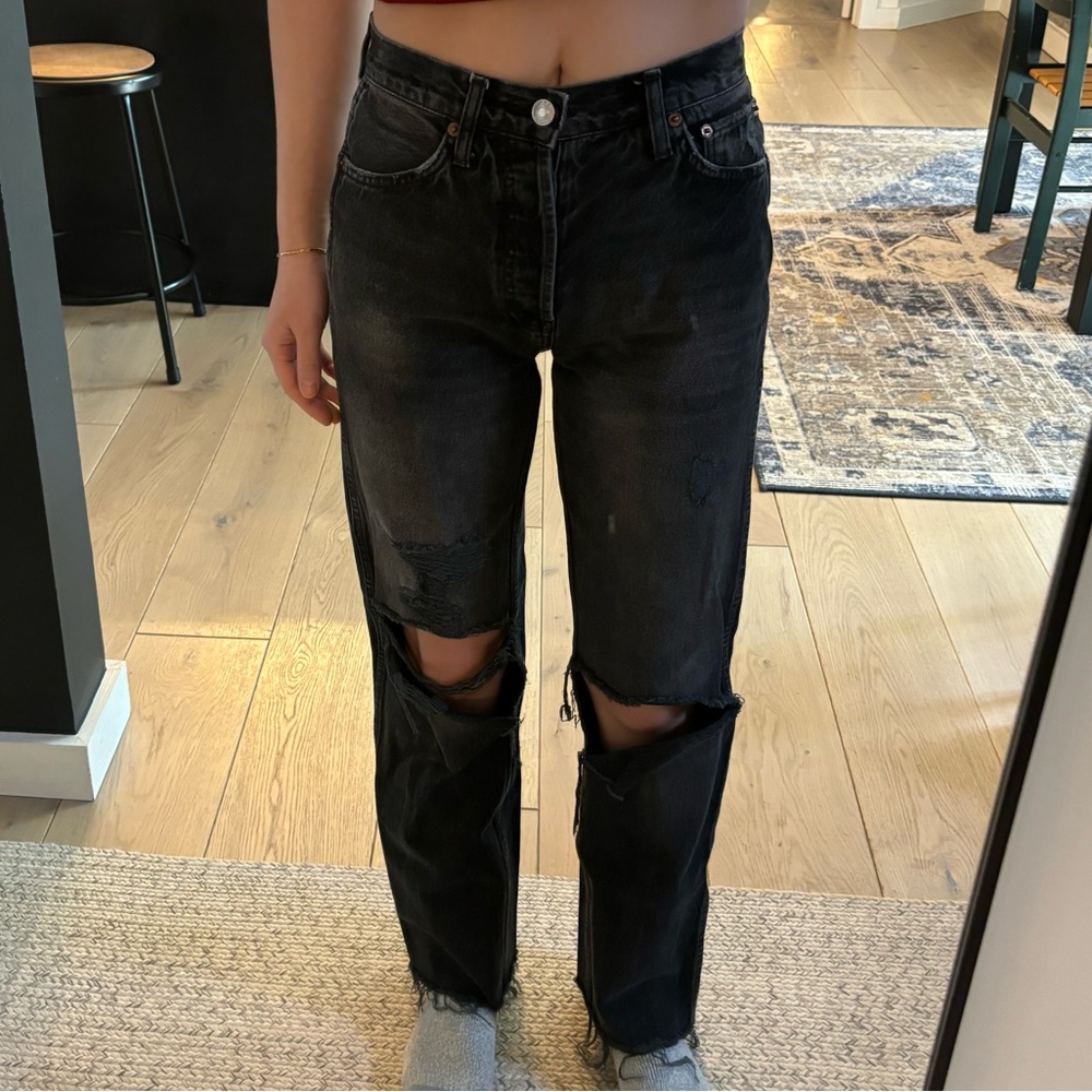 RE/DONE Distressed Black Jeans - Picture 7 of 8